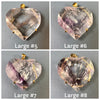 Amethyst faceted heart pendant
