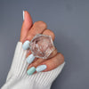 Crystal hexagon ring