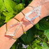 Chunky Lemurian crystal statement cuff bracelet