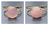 Rose quartz round cuff bracelet