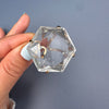 Crystal hexagon ring