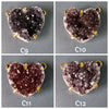 Druzy amethyst heart connector necklace