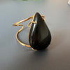 Black onyx pear shaped cuff bracelet