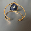 Sodalite pear cuff bracelet