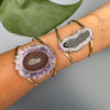 Amethyst stalactite cuff bracelet