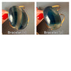 Blue agate oval cuff bracelet