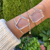 Freeform faceted crystal cuff bracelet