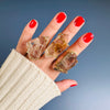 Freeform faceted chunky lodolite quartz crystal statement ring