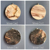 Petrified wood oversized disk pendant