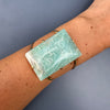 Amazonite baguette cuff bracelet