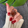 Freeform faceted red jasper ring