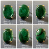 Malachite oval cabochon ring