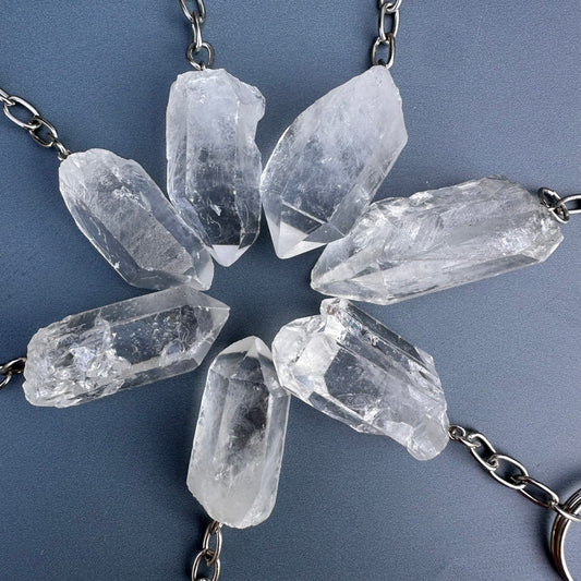 Lemurian crystal keychain