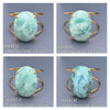 Larimar oval cabochon cuff bracelet