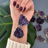 Druzy amethyst pendant