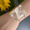 Clear crystal rectangle cuff bracelet
