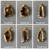 Freeform faceted smoky quartz statement necklace