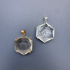 Small crystal hexagon pendant
