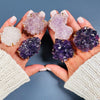 Large druzy amethyst rosette statement ring