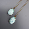 Larimar oval-shaped pendant