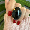 Black onyx marquise ring