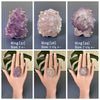 Large druzy amethyst rosette statement ring