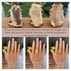 Freeform faceted rutilated quartz ring