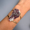 Raw tourmaline in matrix cuff bracelet