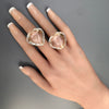 Crystal heart ring