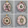 Oversized amethyst stalactite crystal necklace