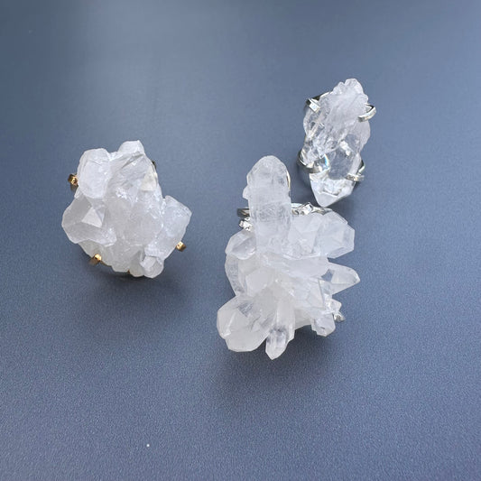 Crystal cluster ring