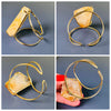 Chunky freeform faceted golden healer crystal cuff bracelet