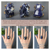 Freeform faceted sodalite ring
