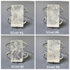 Medium faceted rectangle crystal quartz cuff bracelet
