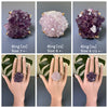 Large druzy amethyst rosette statement ring