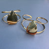 Mookaite teardrop cuff bracelet