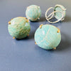 Amazonite round cabochon ring