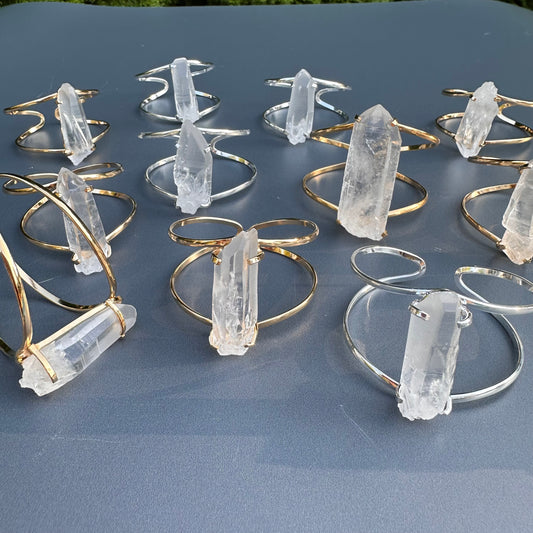 Lemurian point cuff bracelet