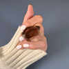 Chunky freeform faceted smoky quartz statement ring
