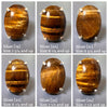 Tiger's eye oval cabochon ring