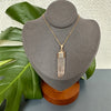 Pink lemurian point pendant