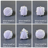 Blue lace agate mixed-shape cabochon rings
