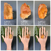 Chunky freeform faceted pink lemurian crystal statement ring