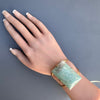 Amazonite baguette cuff bracelet