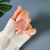 Chunky freeform faceted rose quartz statement ring