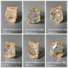Freeform faceted crystal quartz statement ring
