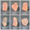 Raw rose quartz slice statement ring