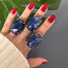 Sodalite oval cabochon ring
