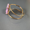 Amethyst freeform faceted cuff bracelet