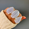 Blue lace agate mixed-shape cabochon rings